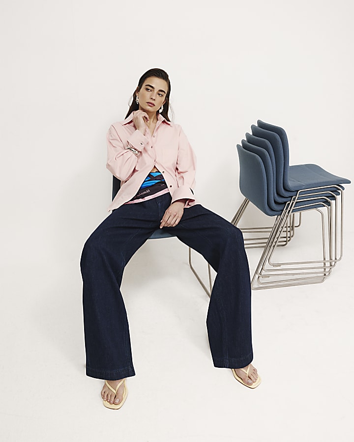 Pink Cinch Back Shirt