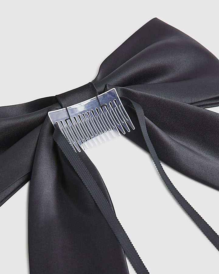 Black Kendal Occasion Bow Hair Tie