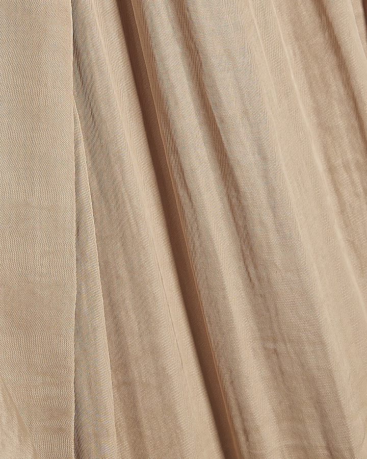 Beige Satin Balloon Leg Jumpsuit