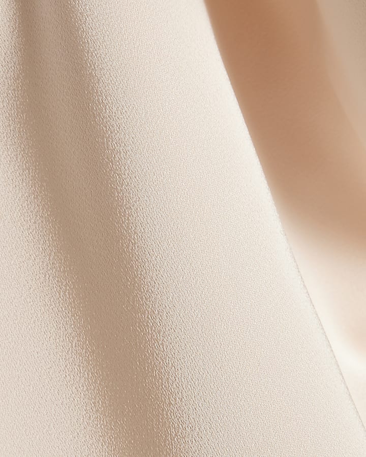 Cream Satin Halter Top