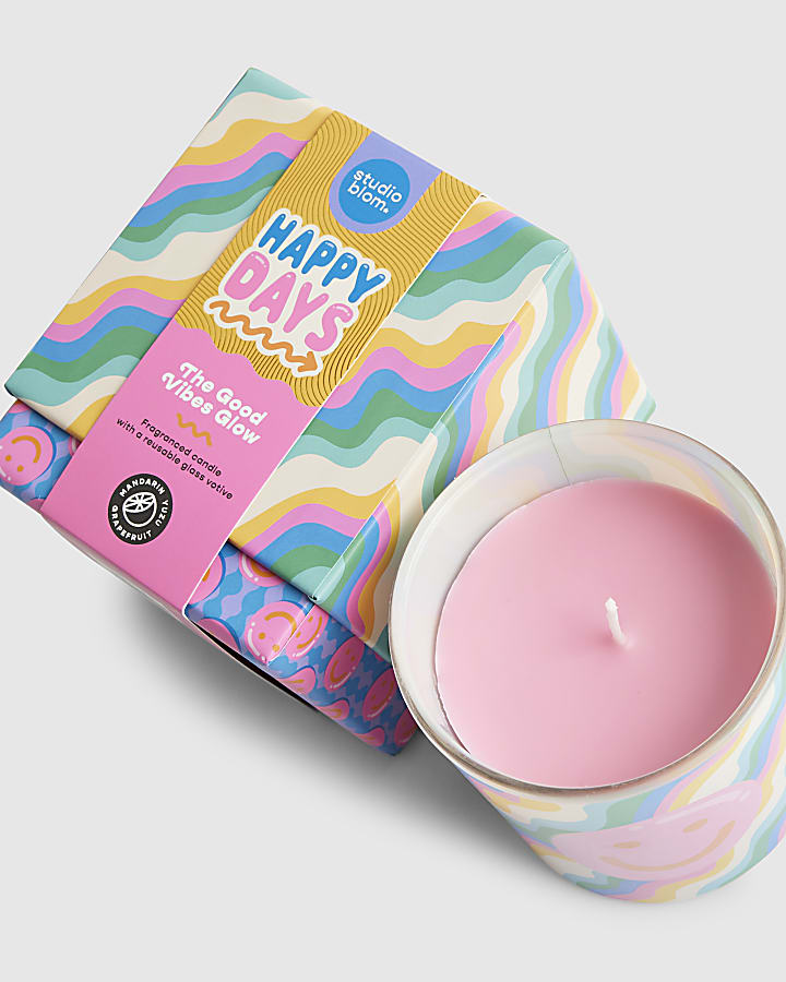 Multi Colour Happy Days Candle