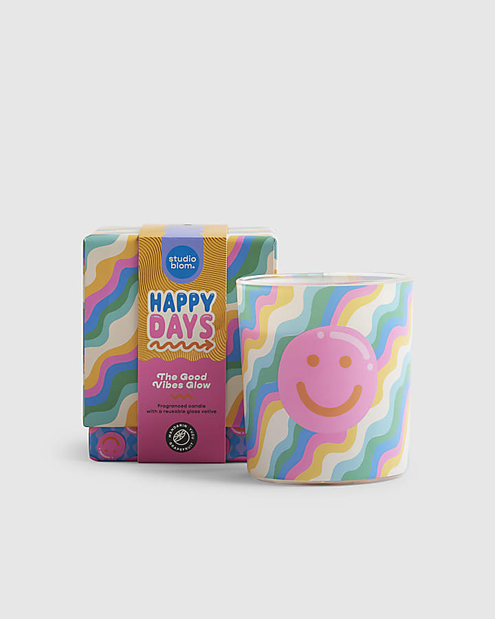 Multi Colour Happy Days Candle