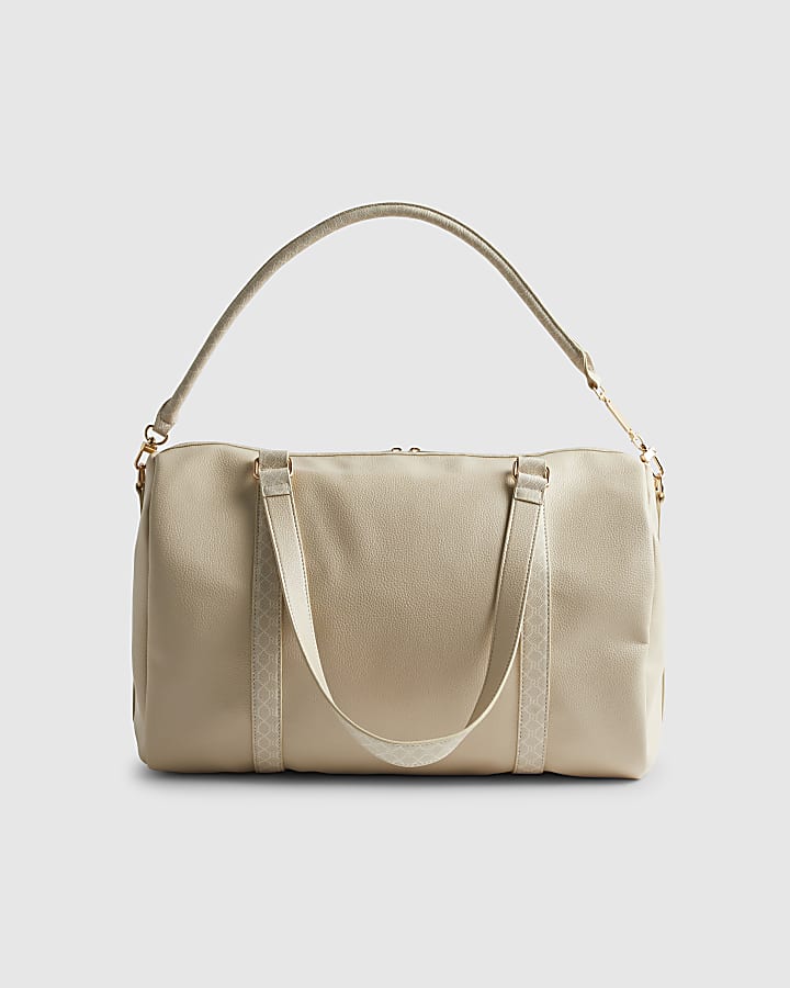 Cream Monogram Trim Soft Holdall