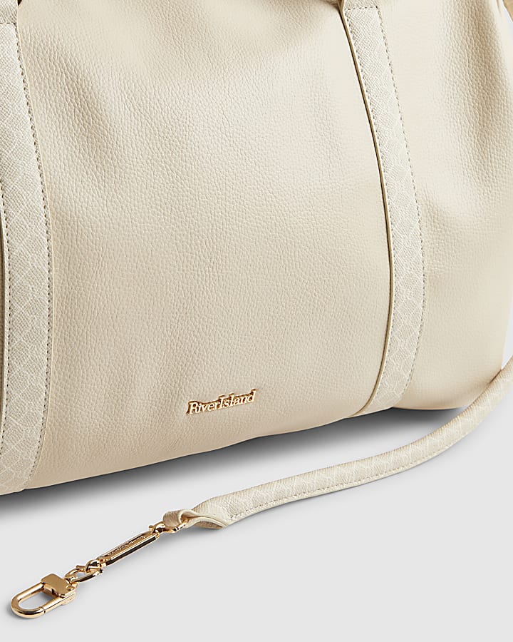 Cream Monogram Trim Soft Holdall
