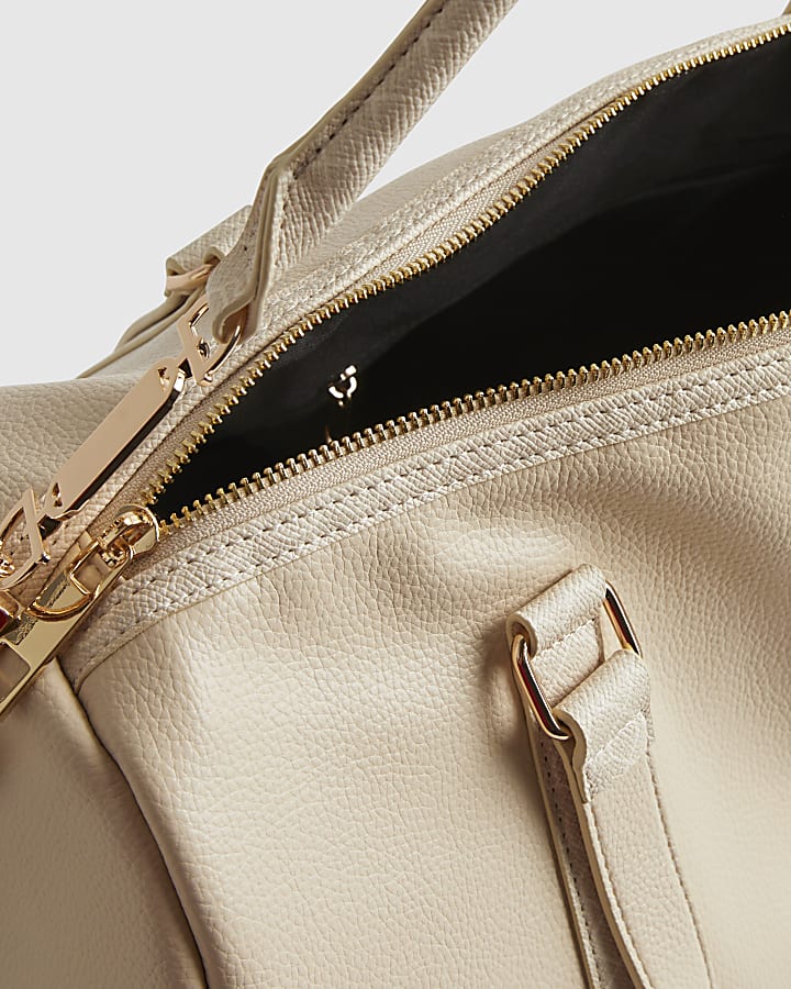 Cream Monogram Trim Soft Holdall