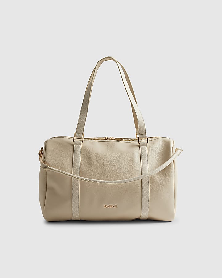 Cream Monogram Trim Soft Holdall