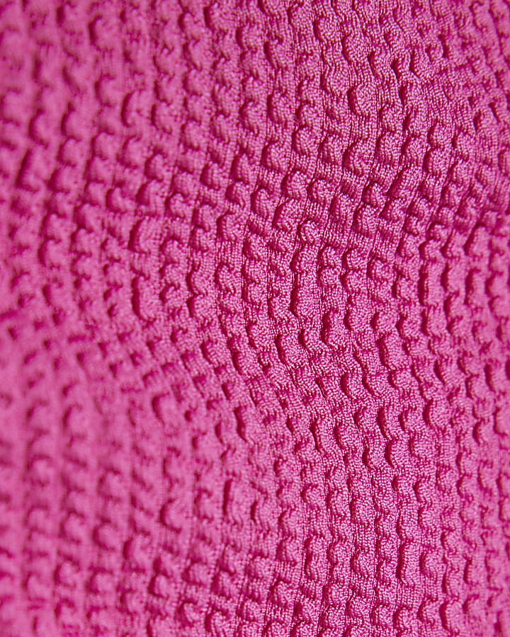 Pink Textured Bikini Bottom