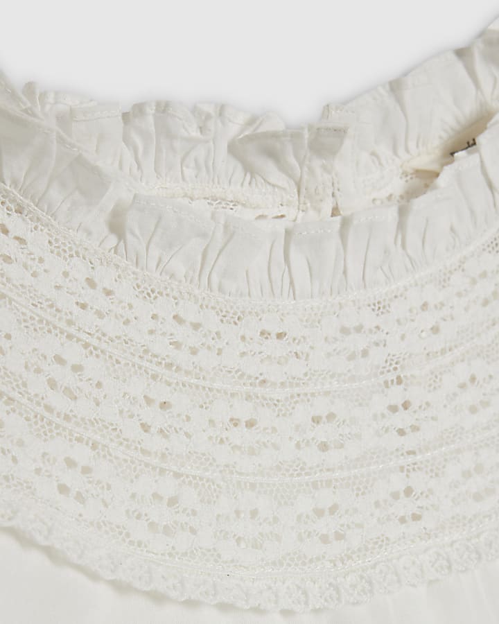 Cream Cotton Lace Victoriana Blouse