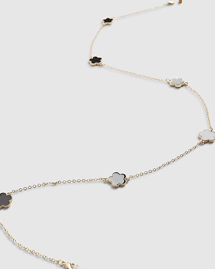 Black Flower Sunglasses Chain