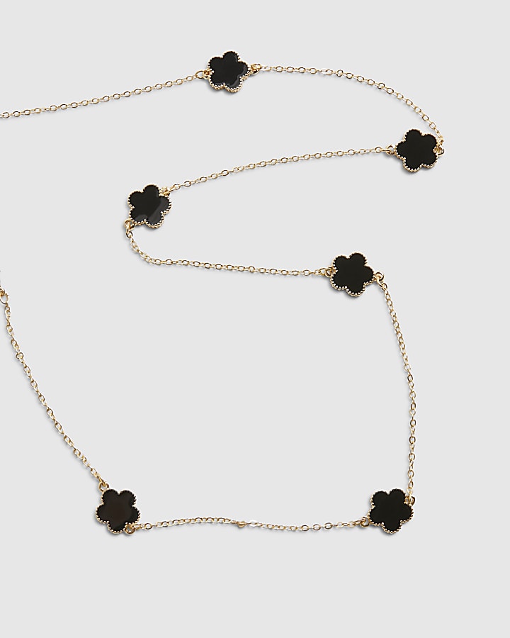 Black Flower Sunglasses Chain