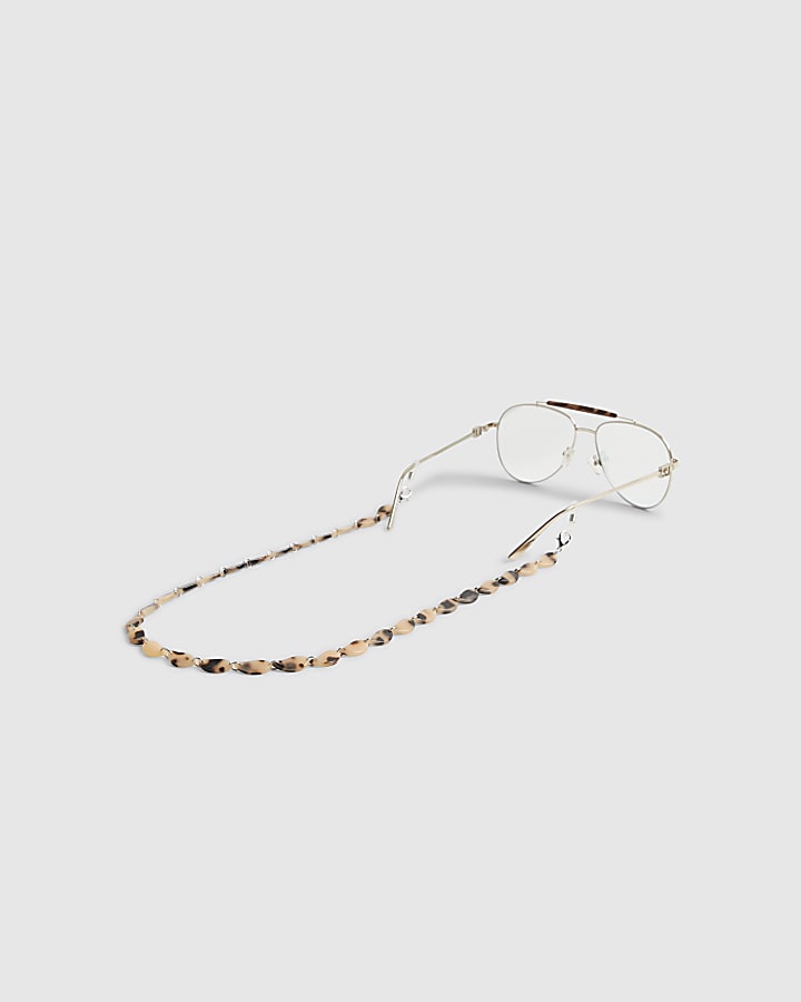 Brown Tortoise Shell Sunglasses Chain