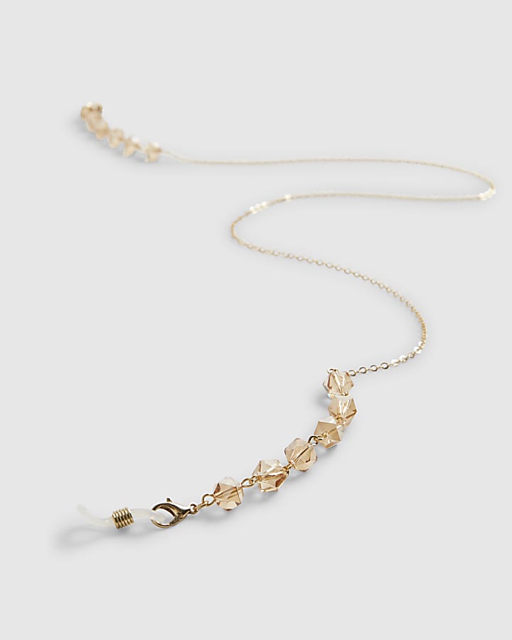 Gold Beaded Sunglasses Chain