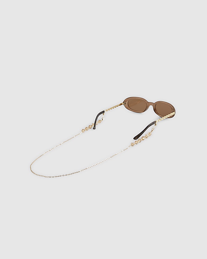 Gold Beaded Sunglasses Chain