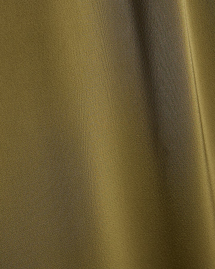 Khaki Satin Trousers