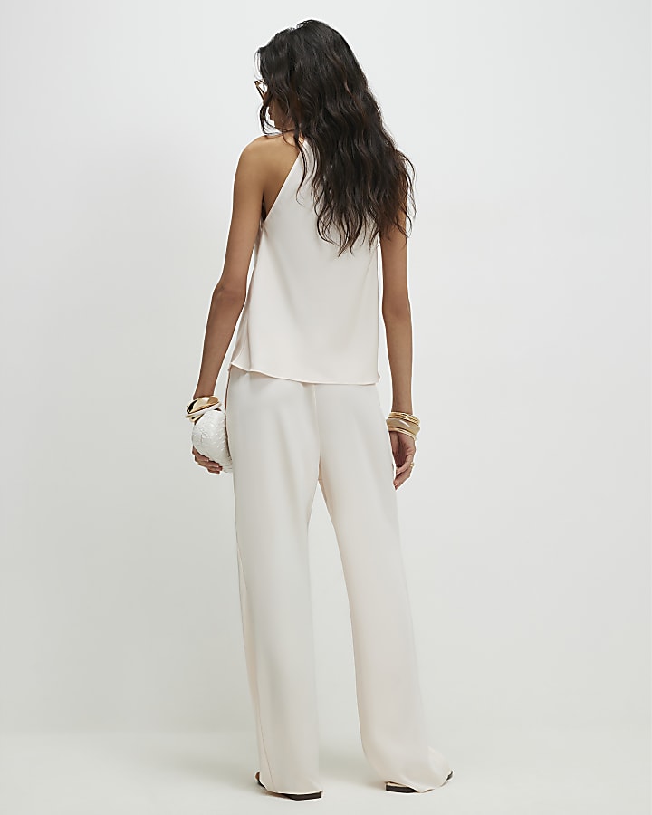 Cream Satin Trousers