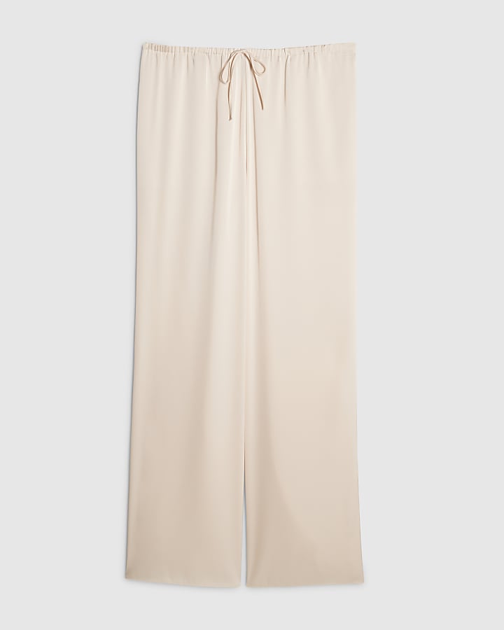 Cream Satin Trousers