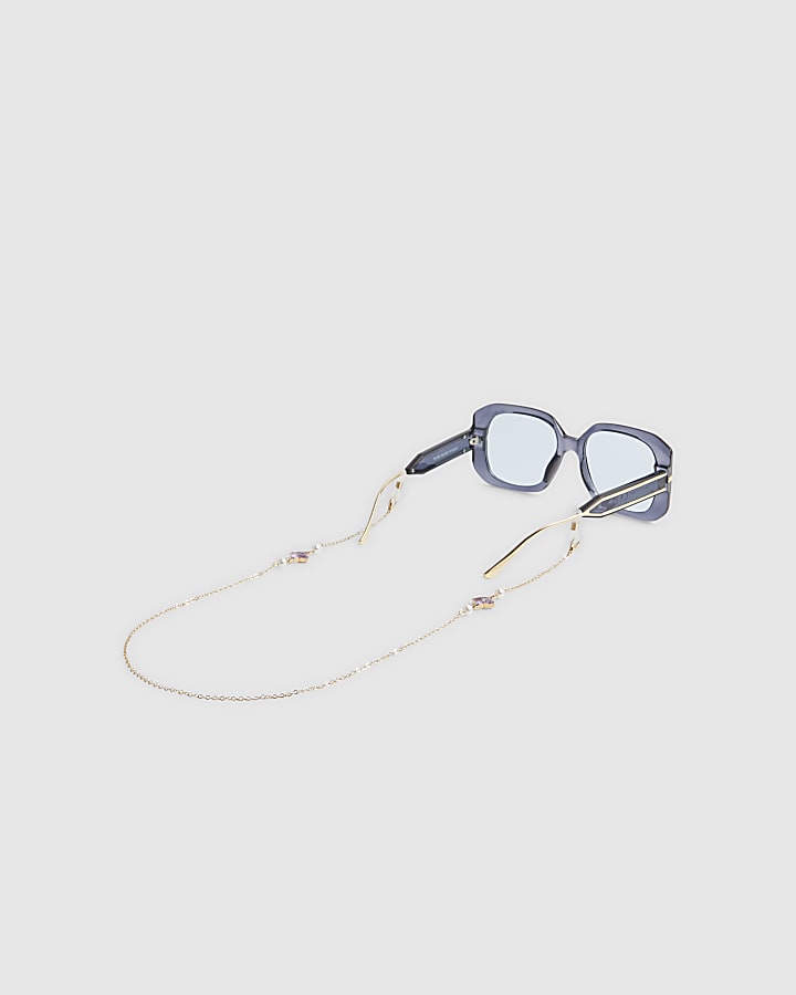 Gold Lilac Gem Sunglasses Chain