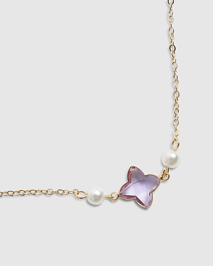 Gold Lilac Gem Sunglasses Chain