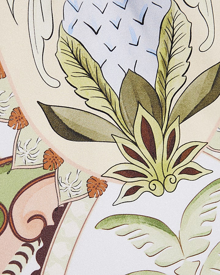 Blue Print Bandeau Swimsuit