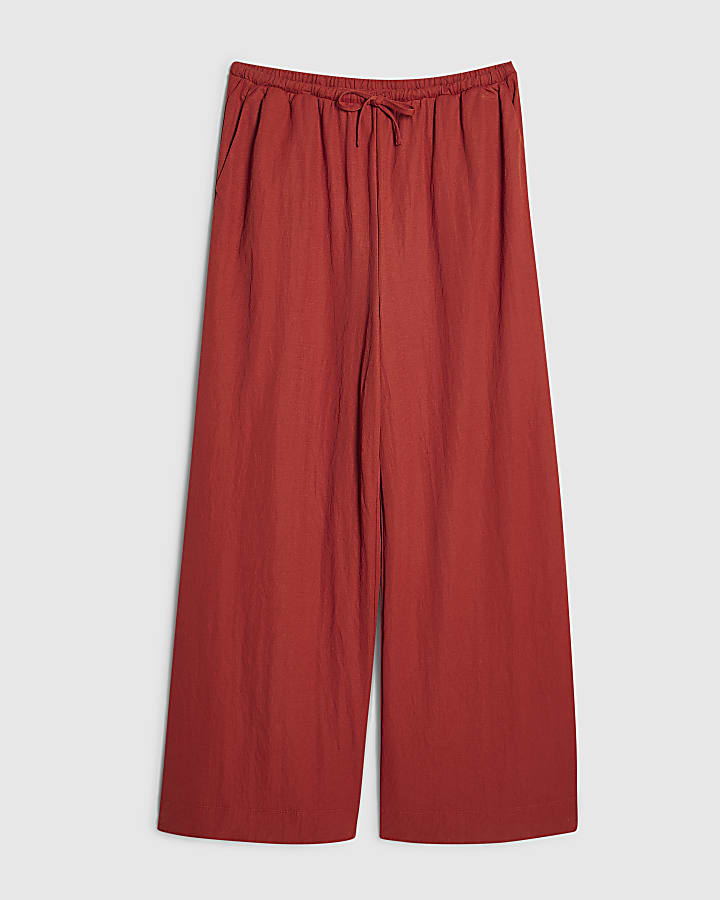 Orange Wide Leg Trousers