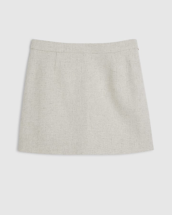 Beige Mini Skirt