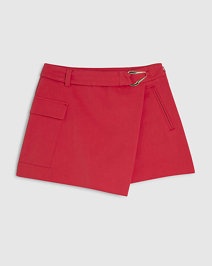 Red Utility Skort