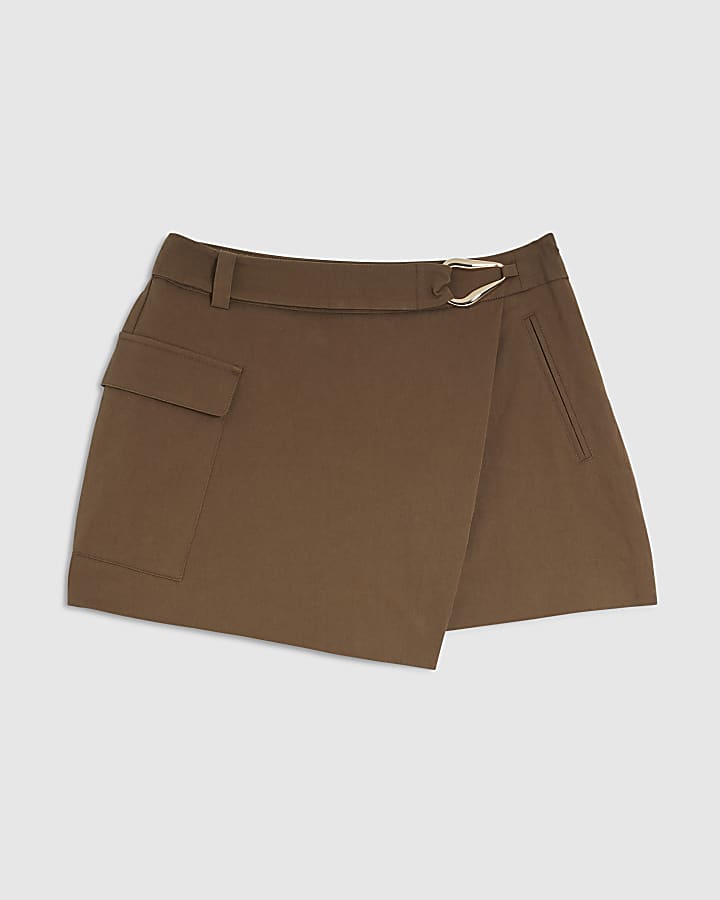 Brown Utility Skort