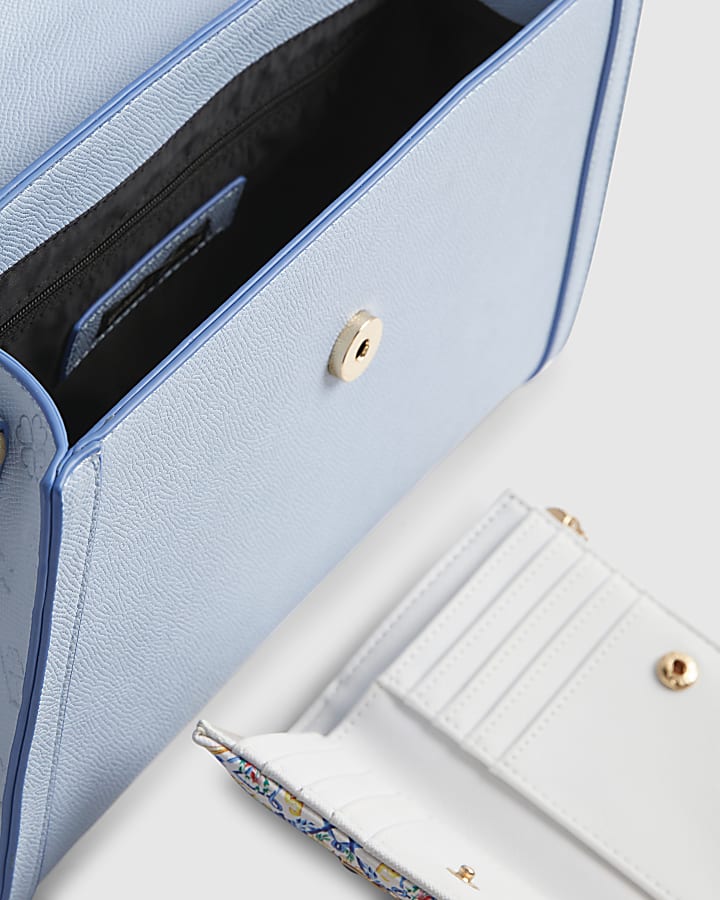 Blue Scarf Charm Tote Bag And Purse Bundle