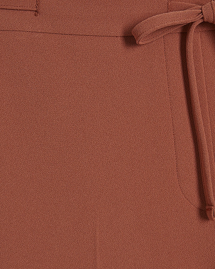 Orange Wide Leg Tailored Trousers