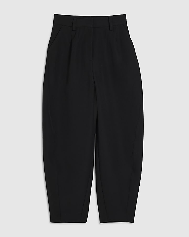 Black Tailored Tapered Trousers