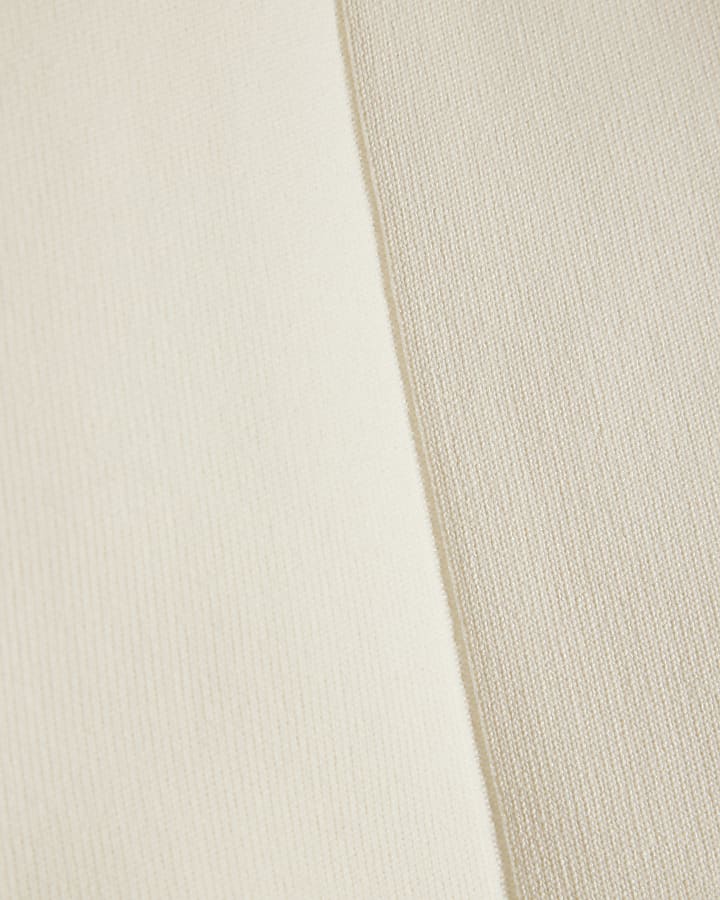 Petite Cream Fitted Knit Sleeveless Top