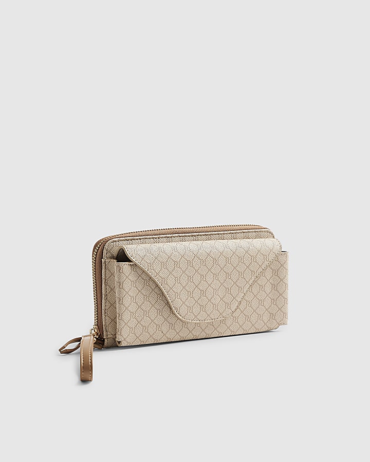 Beige Sunglasses Phone Card Pouch