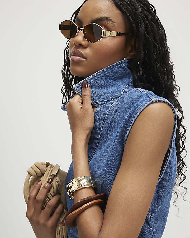 Blue Ruched Front Denim Mini Dress