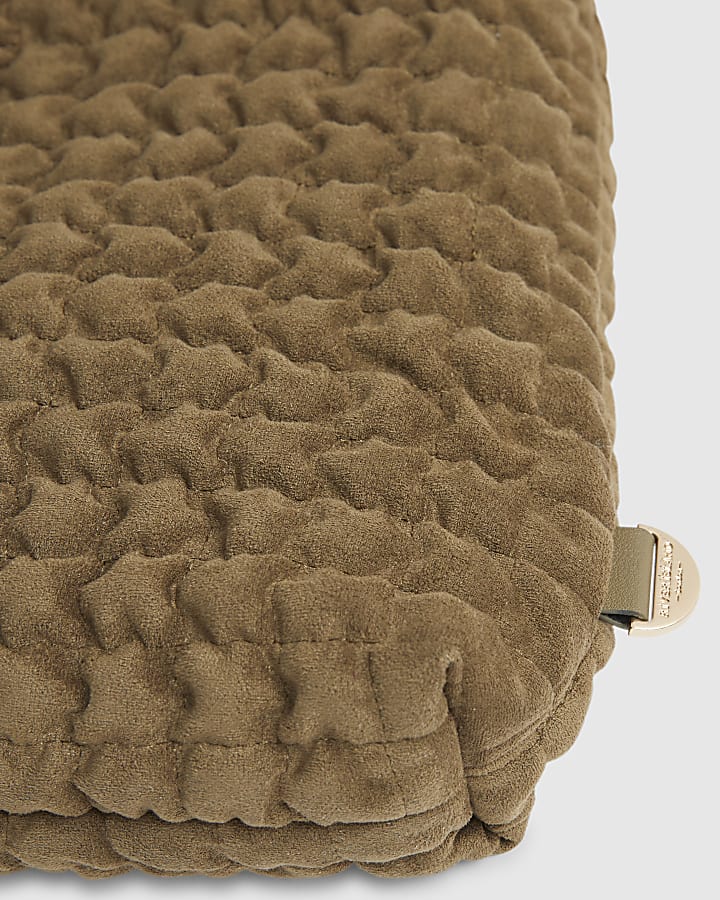 Khaki Scrunch Slouchy Shoulder Bag