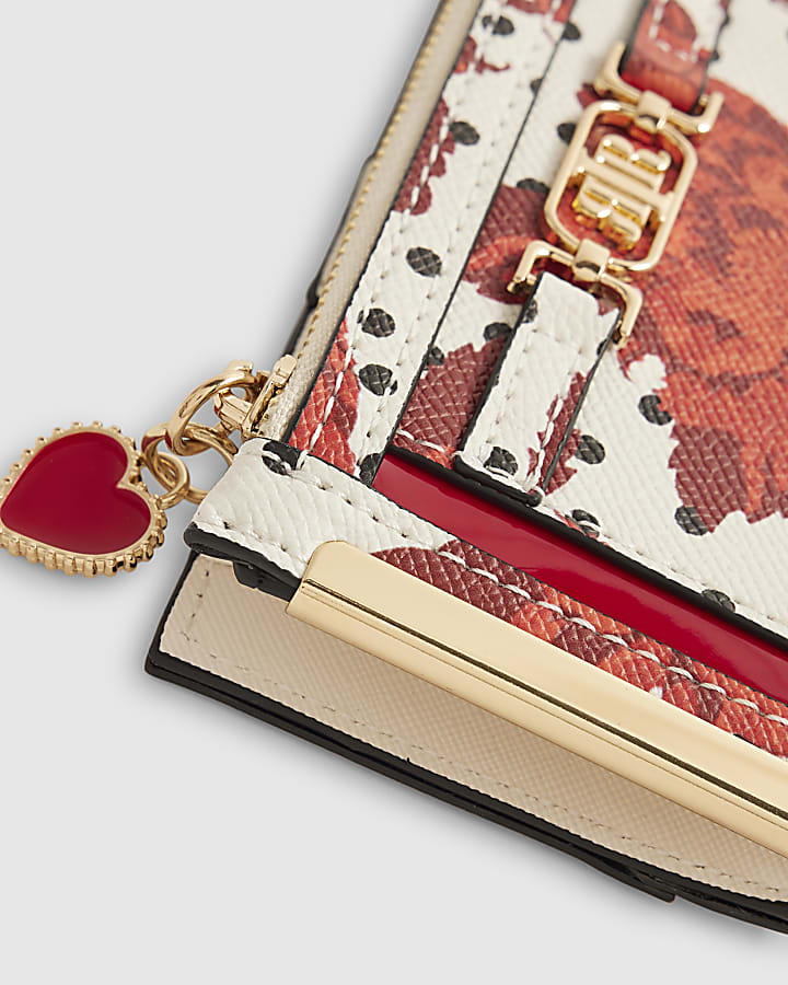 Red Floral Polka Dot Mini Purse