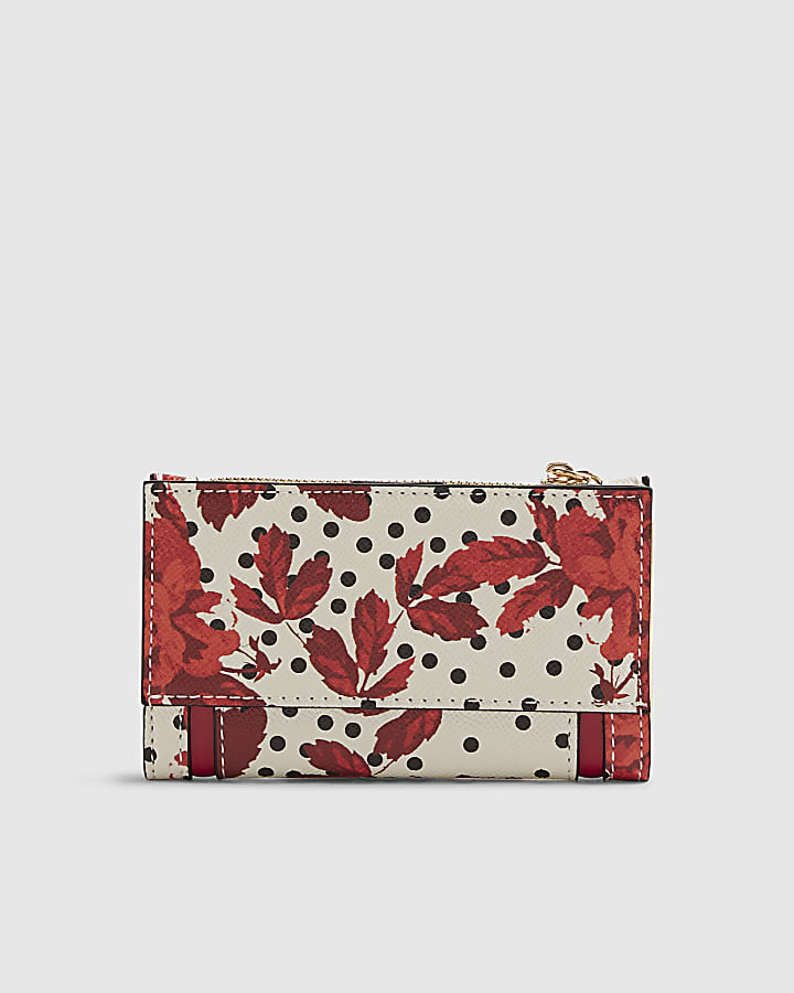 Red Floral Polka Dot Mini Purse