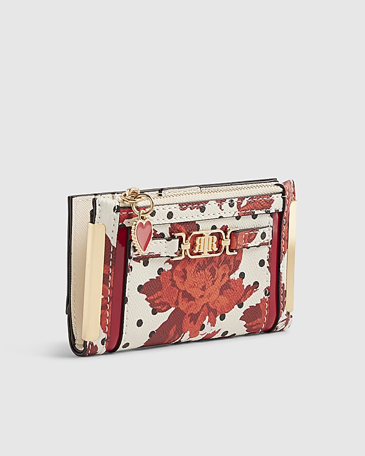 Red Floral Polka Dot Mini Purse