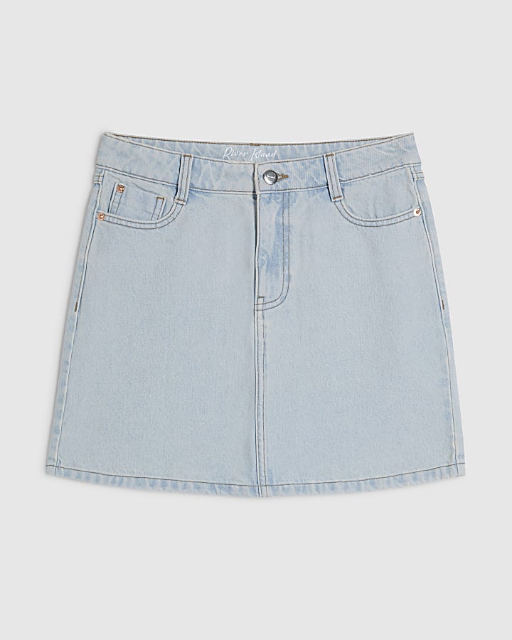 Blue Denim Mini Skirt