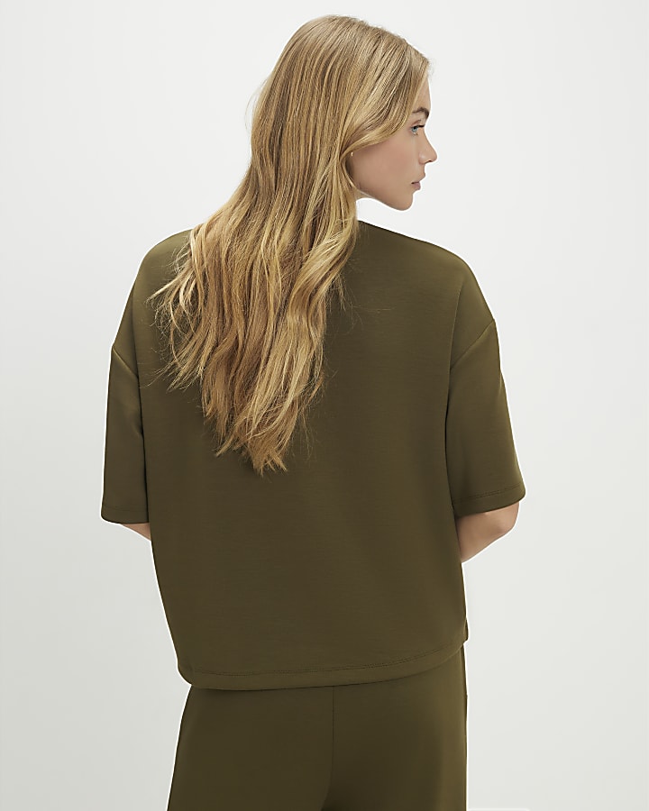 Khaki Premium Whipstitch T-Shirt