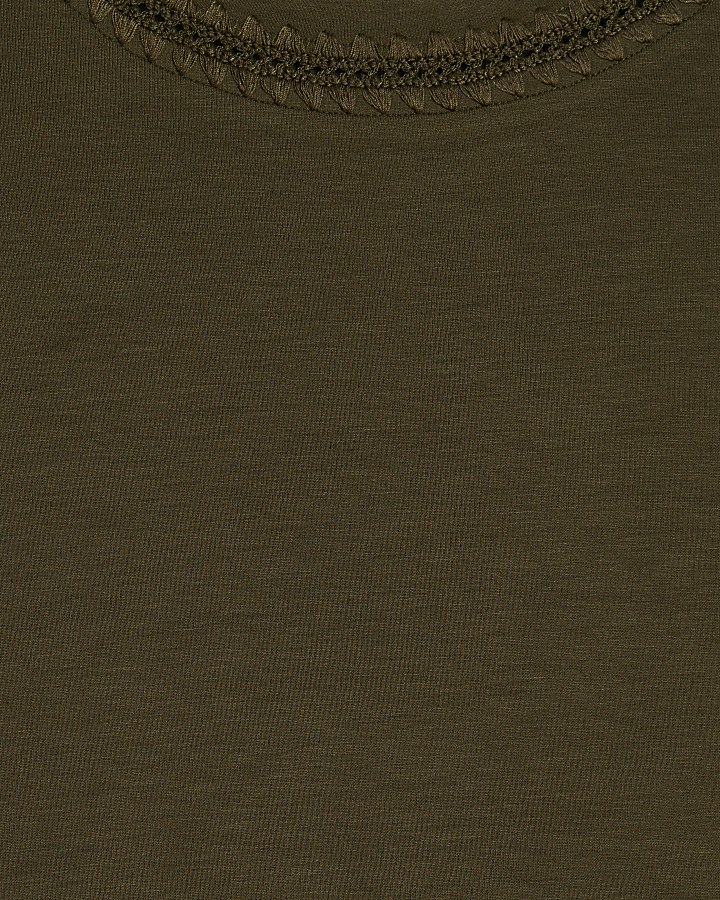 Khaki Premium Whipstitch T-Shirt
