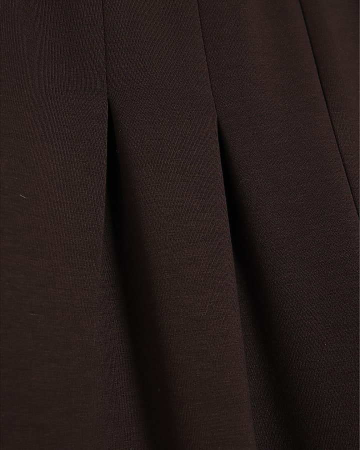 Brown Premium Pleat Front Trousers