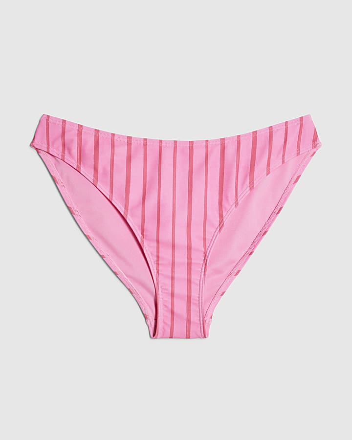 Pink Stripe Bikini Bottoms