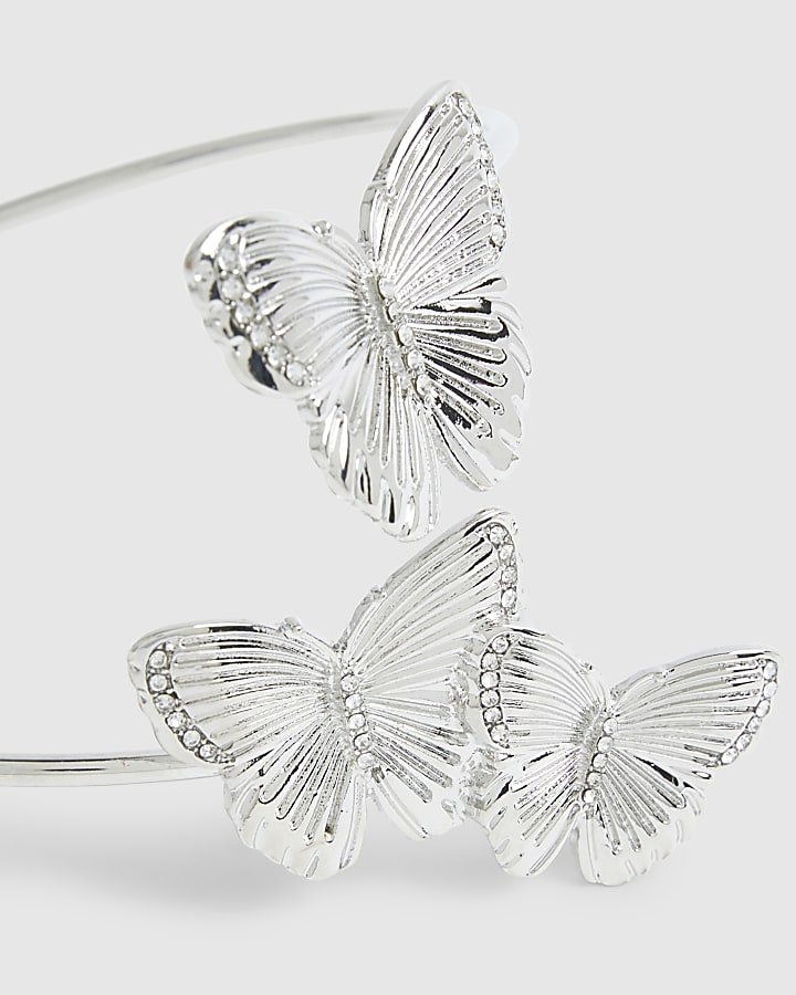 Silver Butterfly Arm Cuff