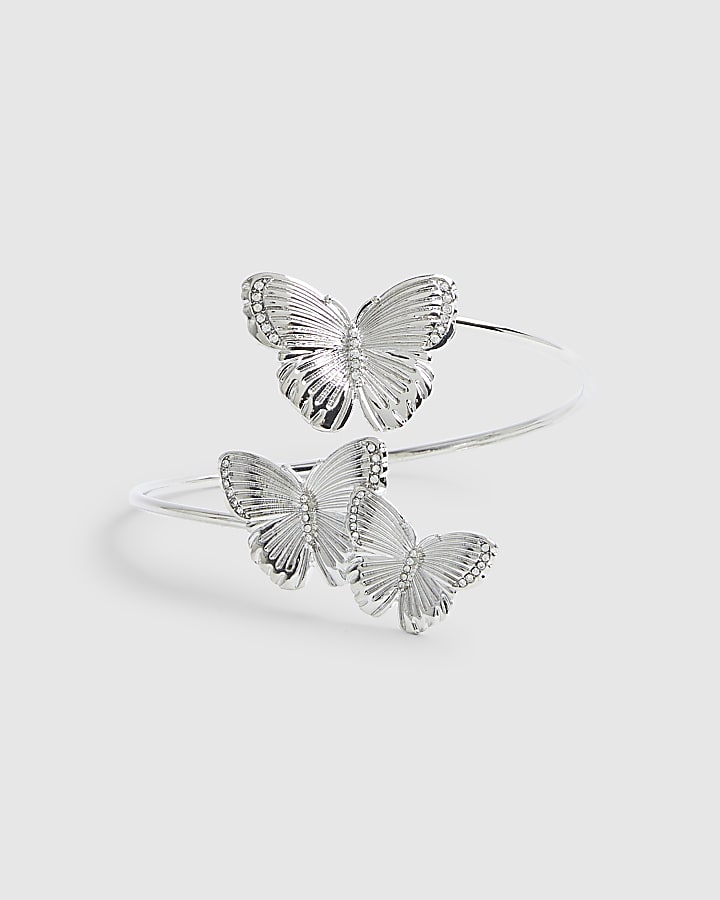 Silver Butterfly Arm Cuff
