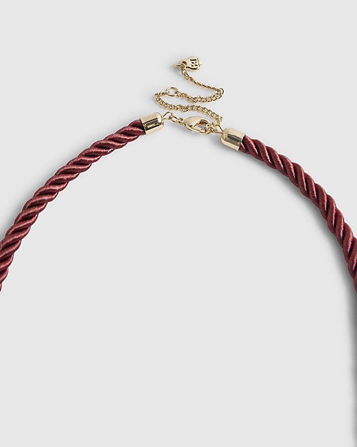 Gold Shell Pendant Rope Necklace