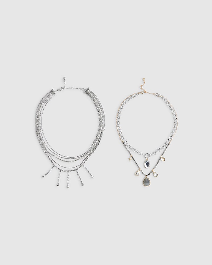 Silver Layered Necklace