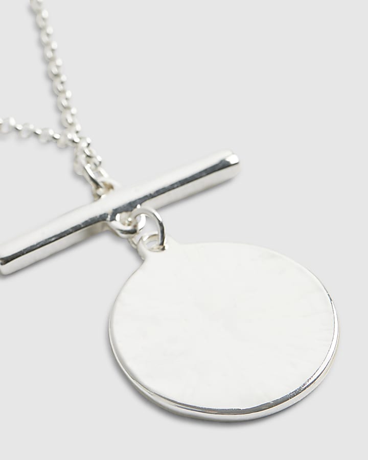 Silver Cross Layered Necklace