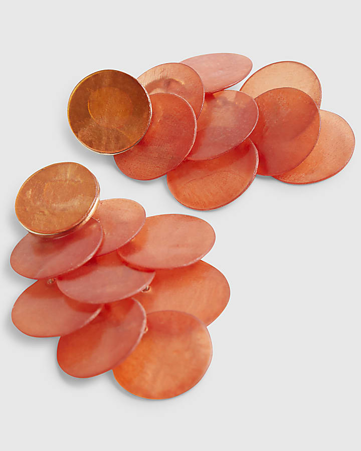 Orange Cascade Earrings