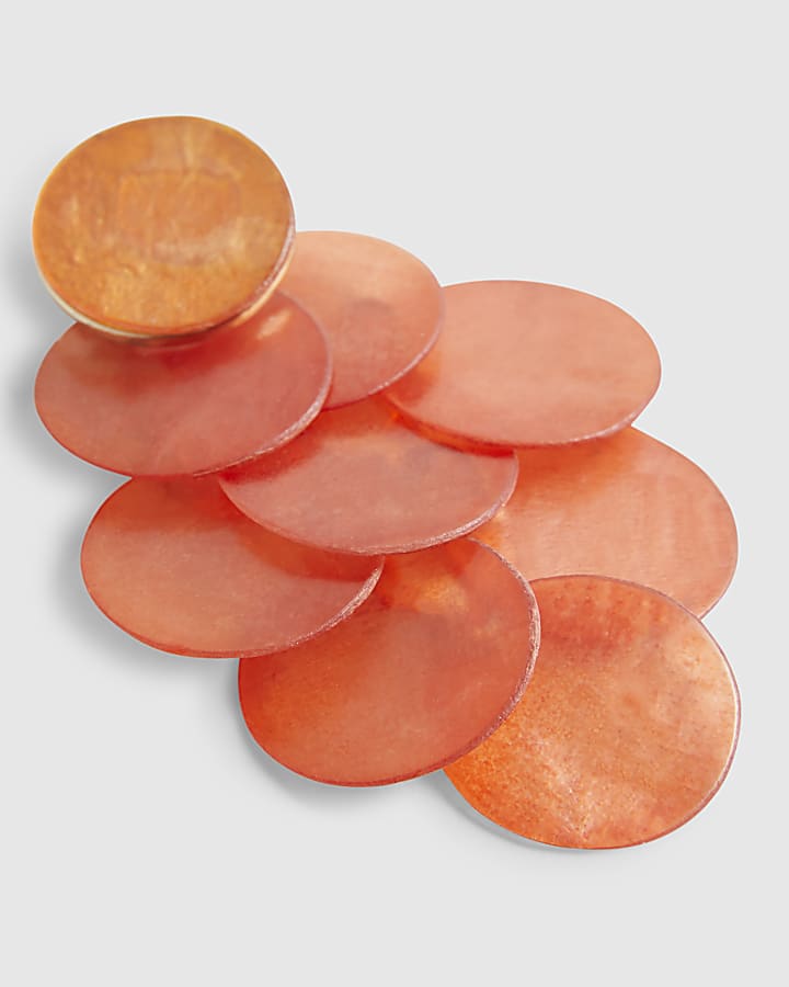 Orange Cascade Earrings