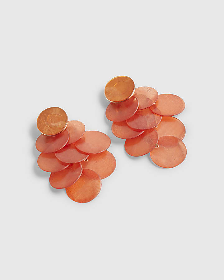 Orange Cascade Earrings